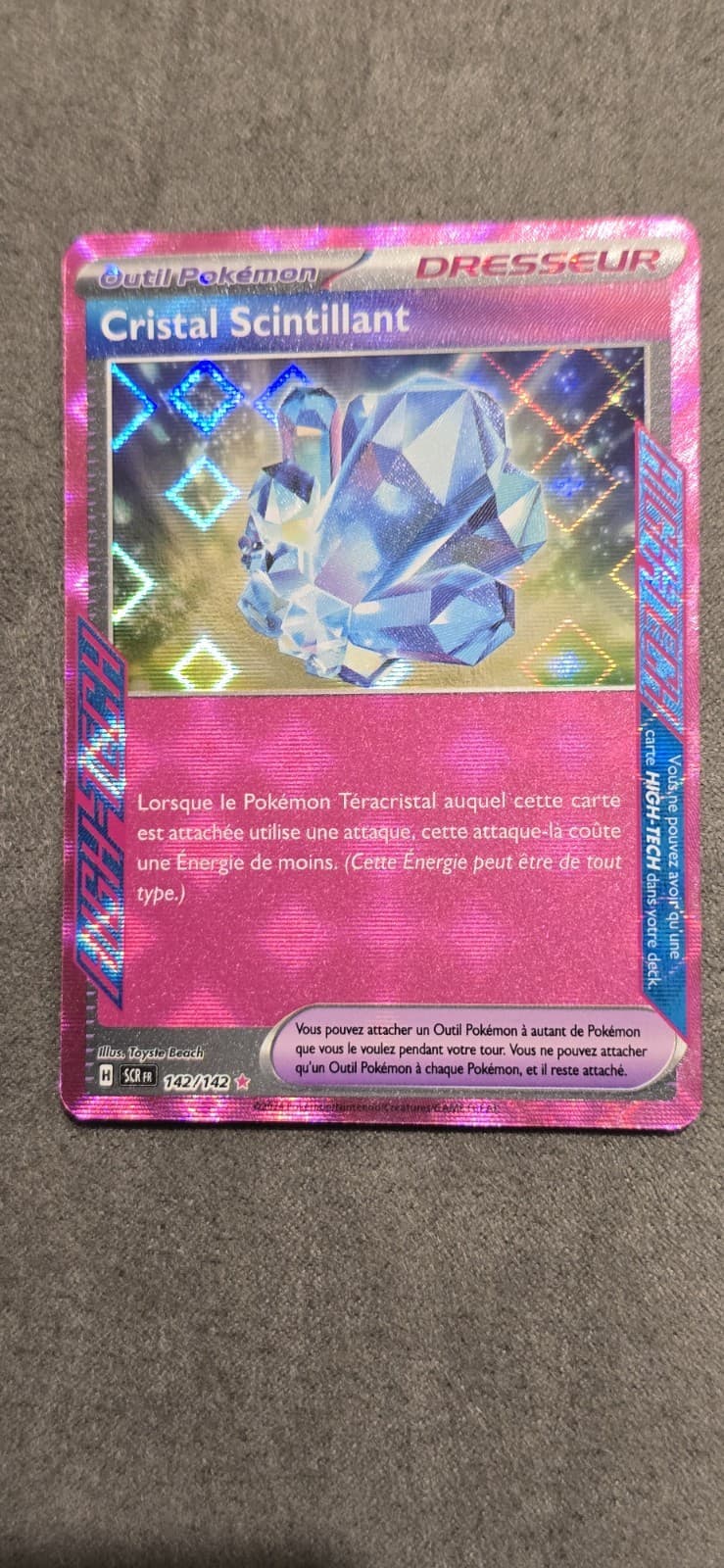 Carte Pokémon Cristal Scintillant 142/142 EV7 Couronne Stellaire SCR