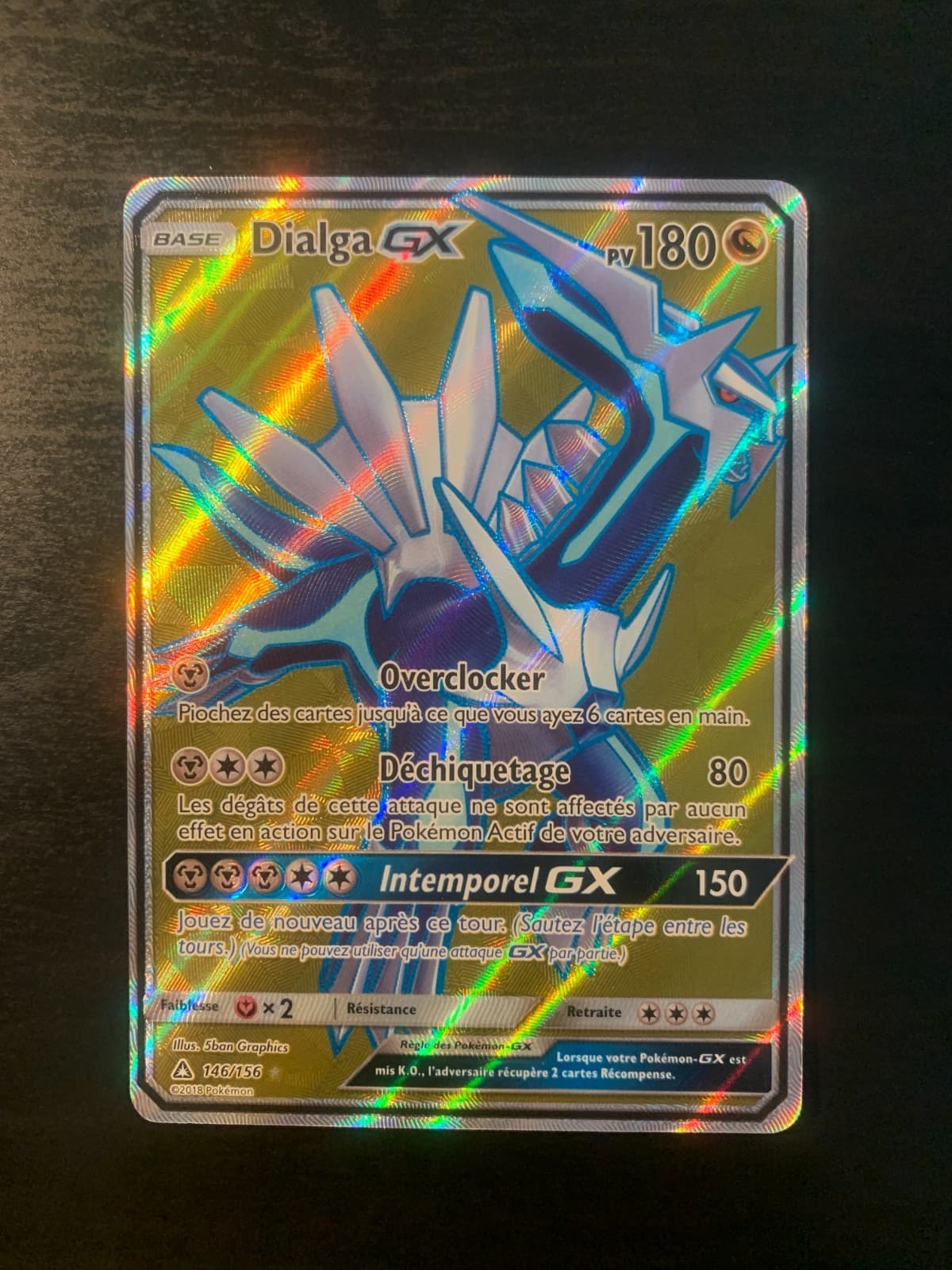 Carte Pokémon : Dialga GX 146/156 Ultra Prisme Française