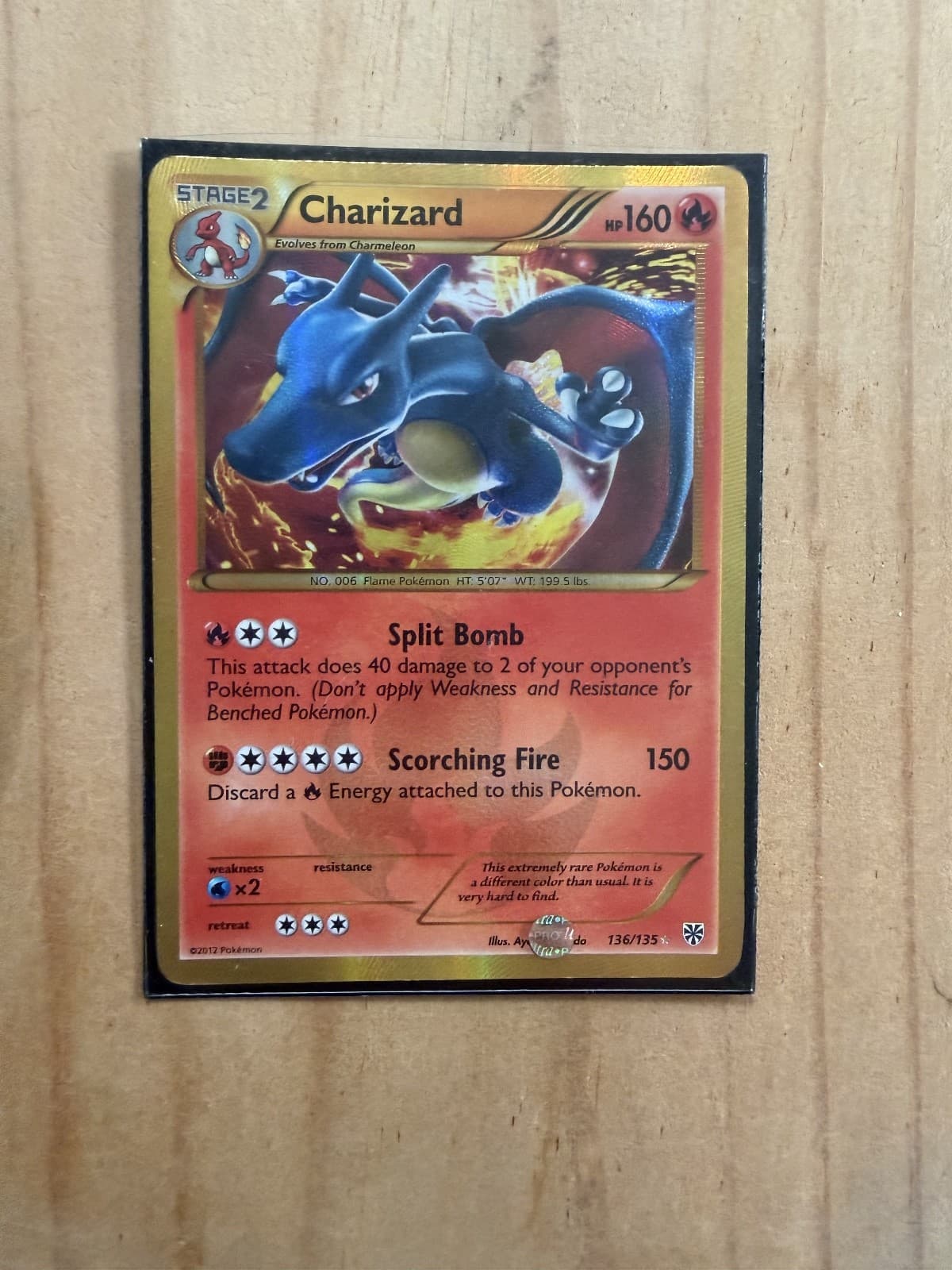 Blue Charizard 136/135 Plasma Storm Holo - near mint