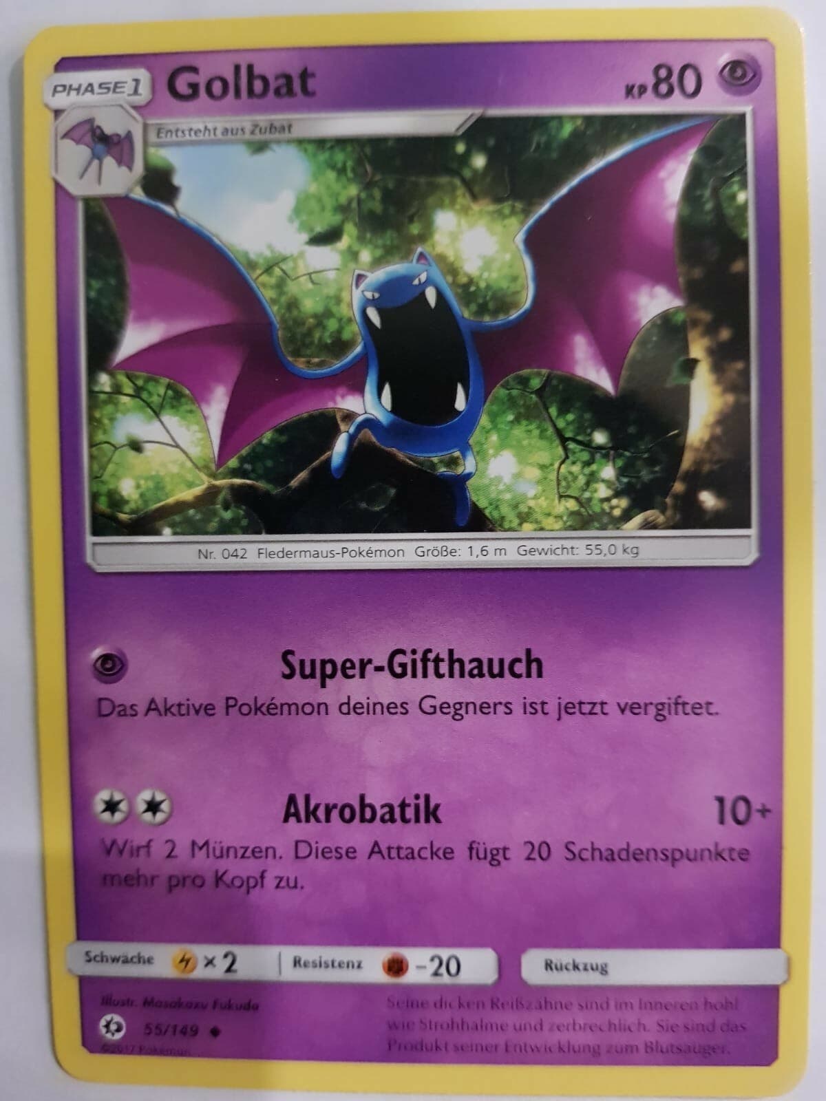 SM 01 Sonne & Mond/Deutsch - Golbat – 55/149 ♦