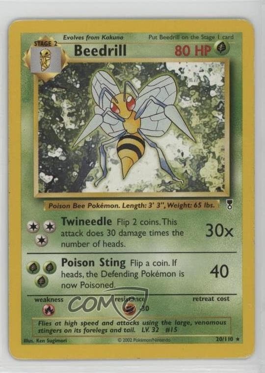 Beedrill Pokemon Legendary Collection #20 2002