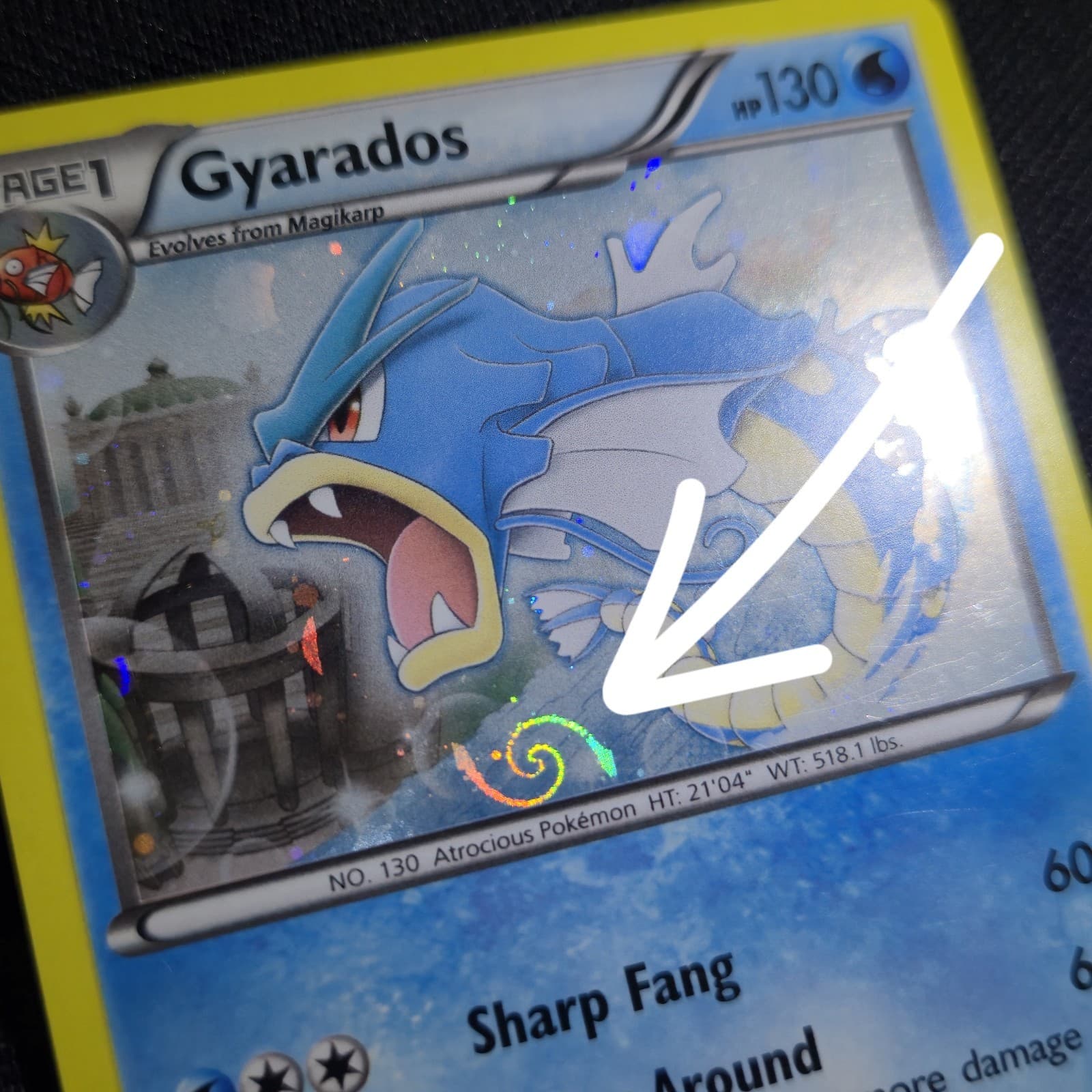 HD GALAXY DOUBLE SWIRLS Gyarados 24/124 Exalted Cosmos Holo Promo Pokemon Card