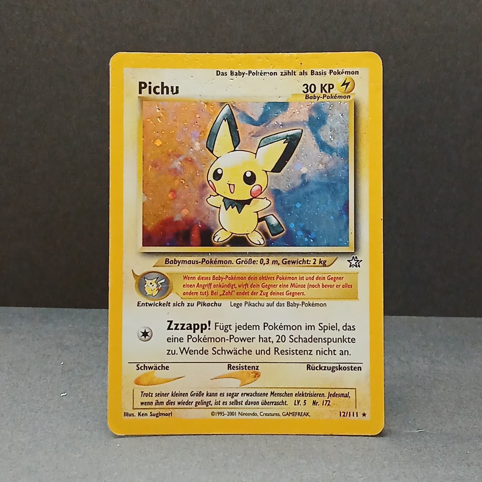 Pichu Holo Pokemon Karte Deutsch 12/111 Neo Genesis