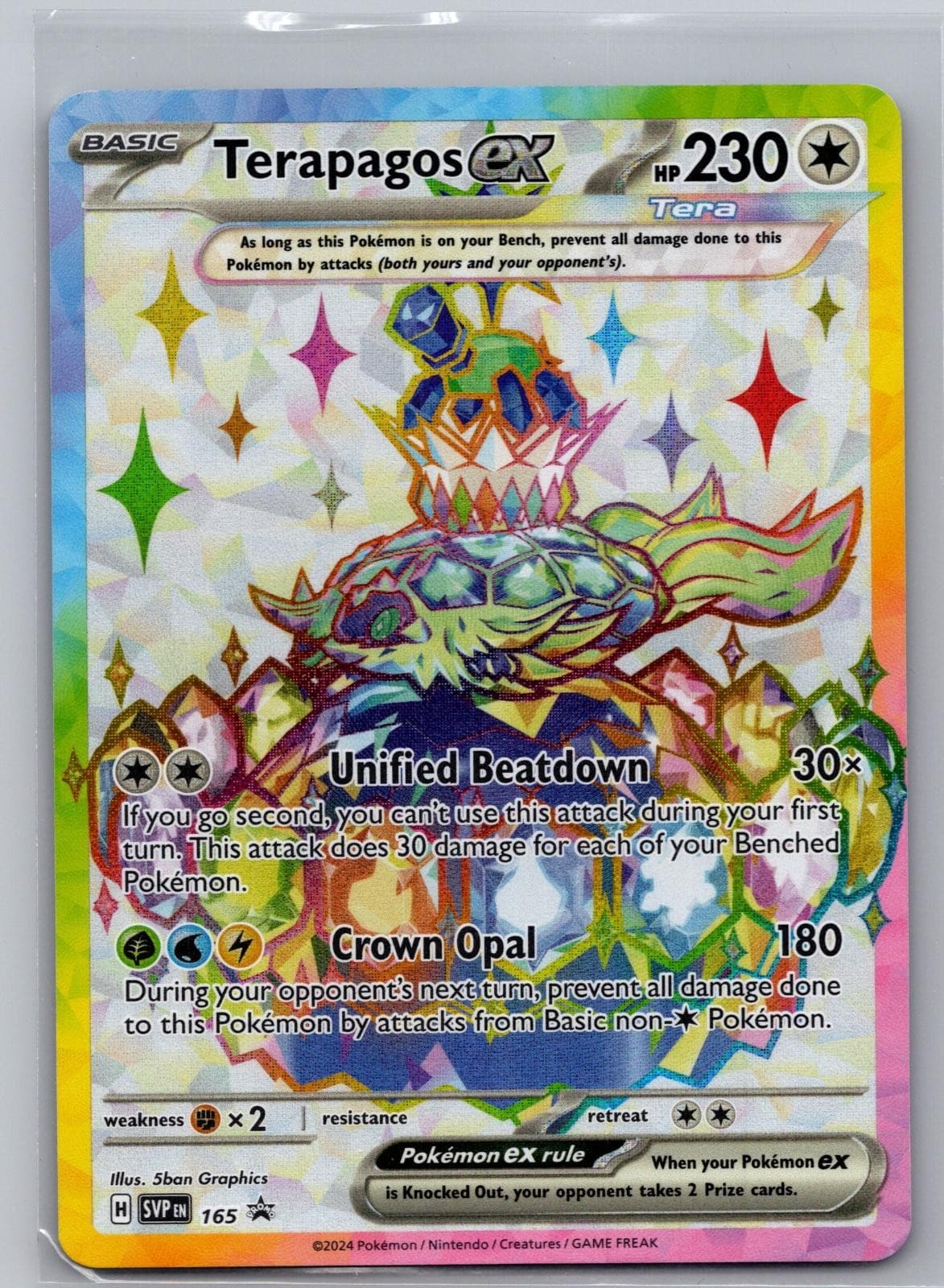 Terapagos ex 165 Holo Promo Scarlet & Violet Promo Pokemon NM 5ban Graphics