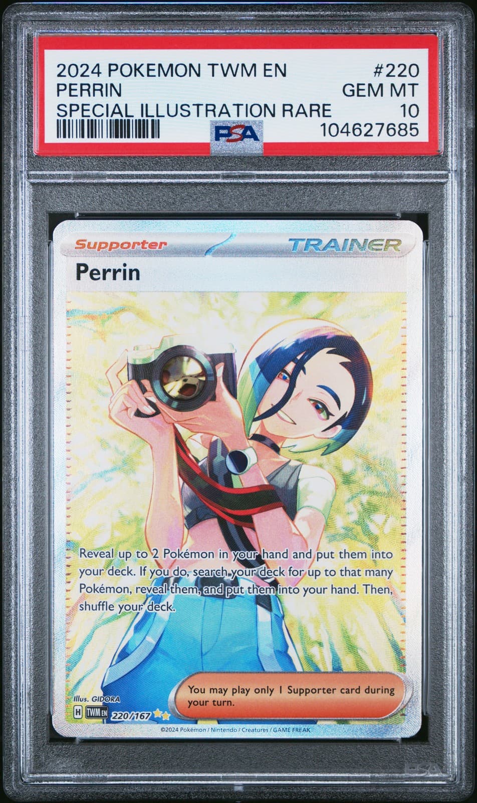 2024 Pokemon Twilight Masquerade Perrin Special Illustration Rare PSA 10 #220