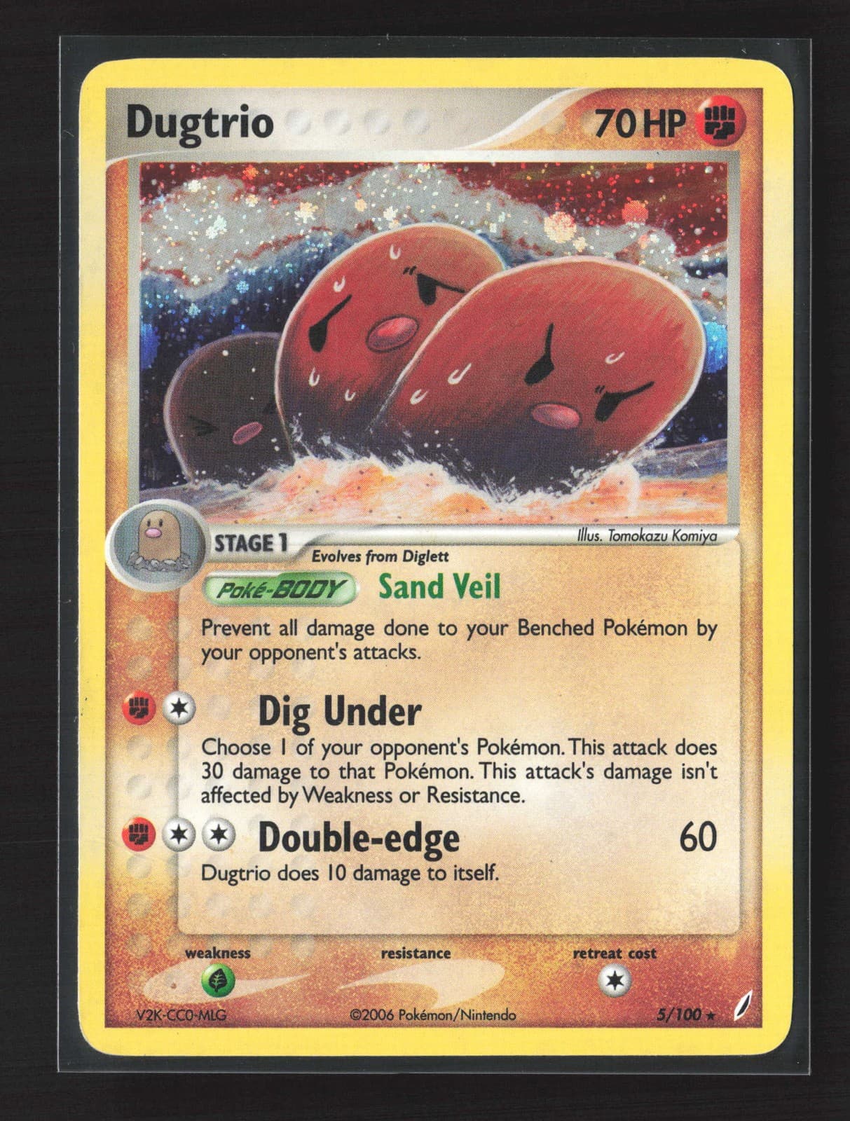 Pokemon EX Crystal Guardians #5/100 Holo Rare Dugtrio