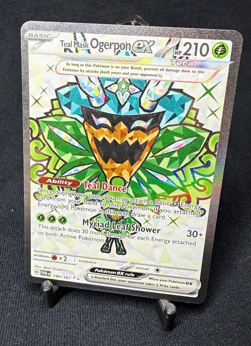Teal Mask Ogerpon ex 190/167 Twilight Masquerade Full Art Pokemon Card NM