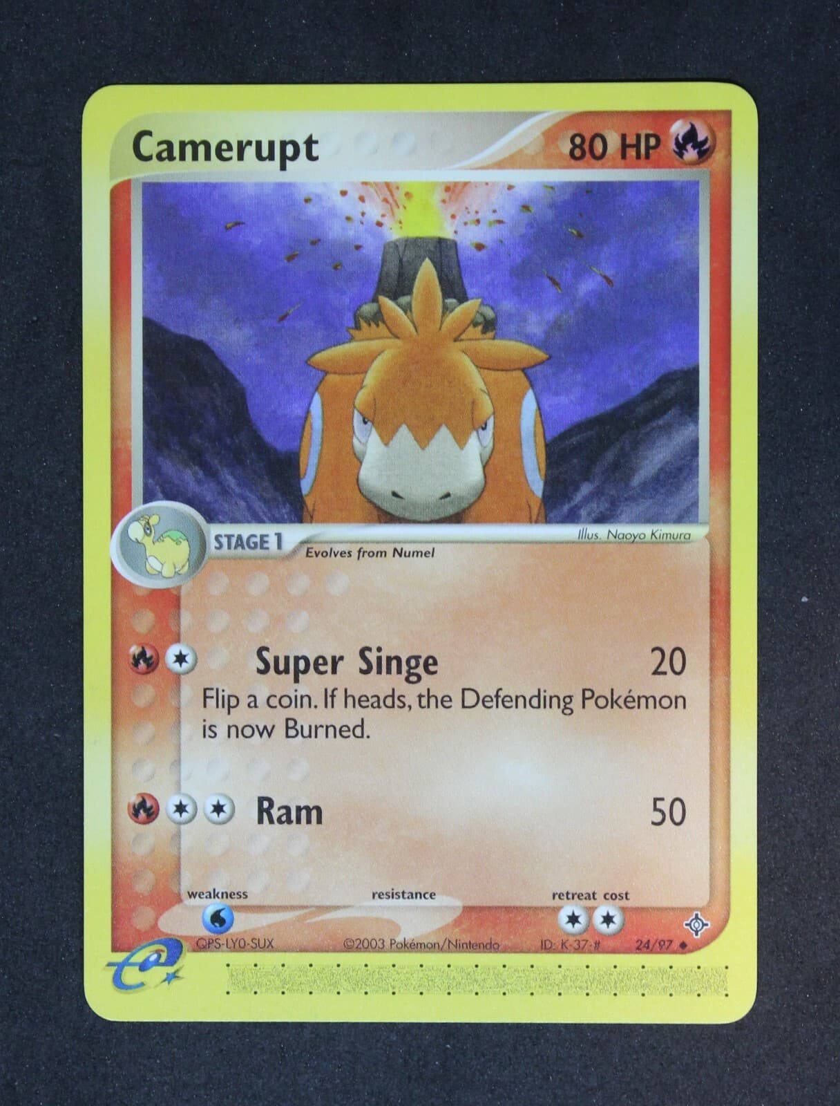 carte pokemon 24-97 Camerupt 2ème édition Ex Dragon