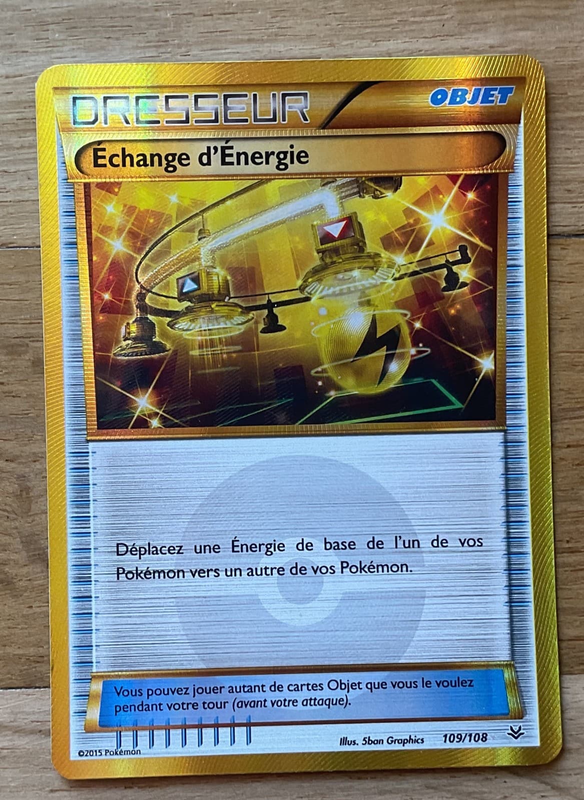 CARTE POKEMON SECRETE XY ECHANGE D'ENERGIE 109/108 CIEL RUGISSANT