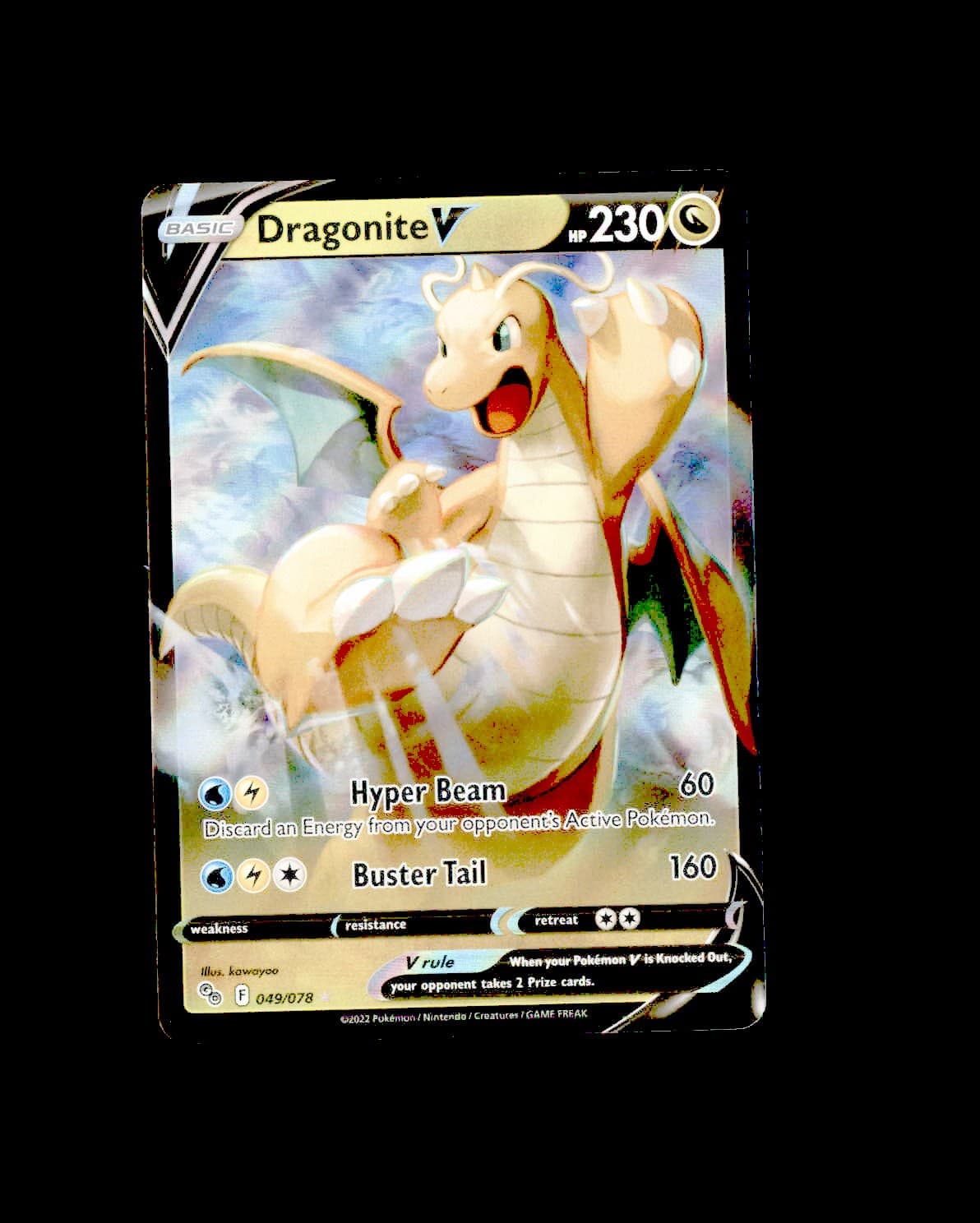 NM Pokemon GO Holo Dragonite V 049/078