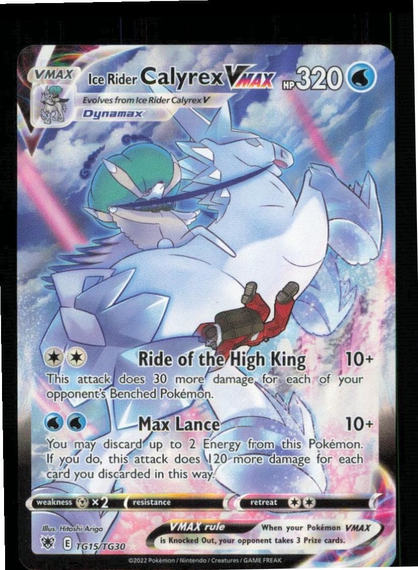 Ice Rider Calyrex VMAX TG15/TG30 Holo Astral Radiance Trainer Gallery Pokemon NM