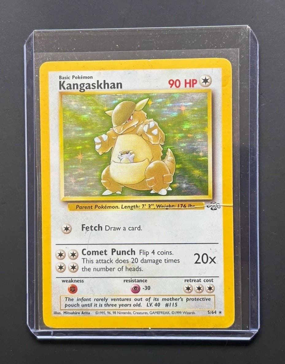 Pokemon TCG Kangaskhan 5/64 Jungle Holo Rare 1999 English Wizards of the Coast