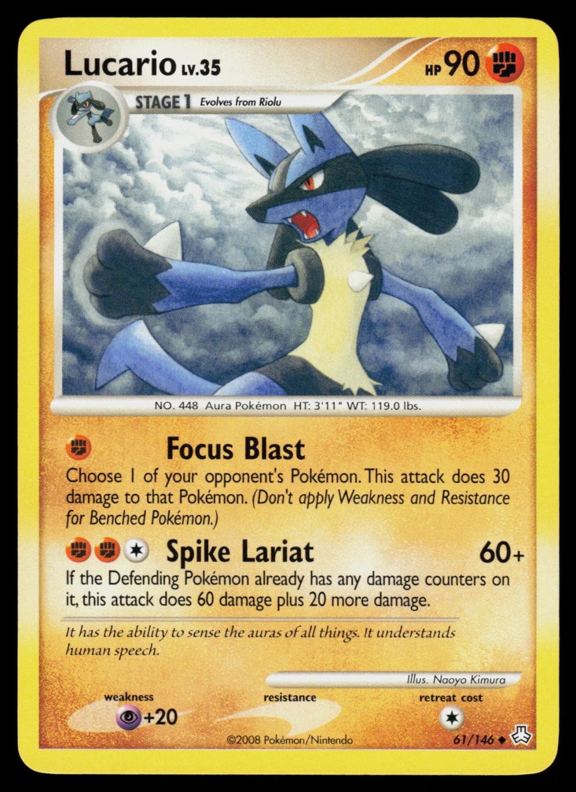 LUCARIO 61/146 LEGENDS AWAKENED NM