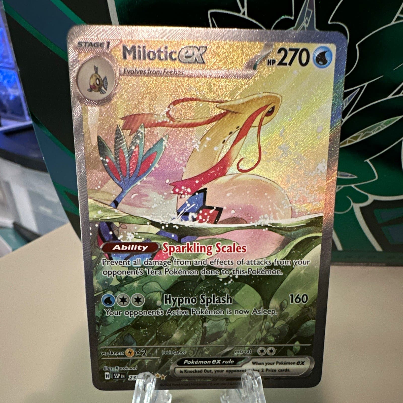 The Pokémon Company Milotic ex 237/191 Surging Sparks SIR Holo Stage 1 HP270