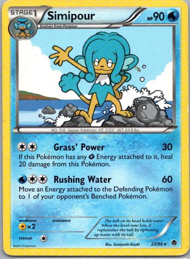 Pokemon TCG Simipour 23/98 Emerging Powers MP