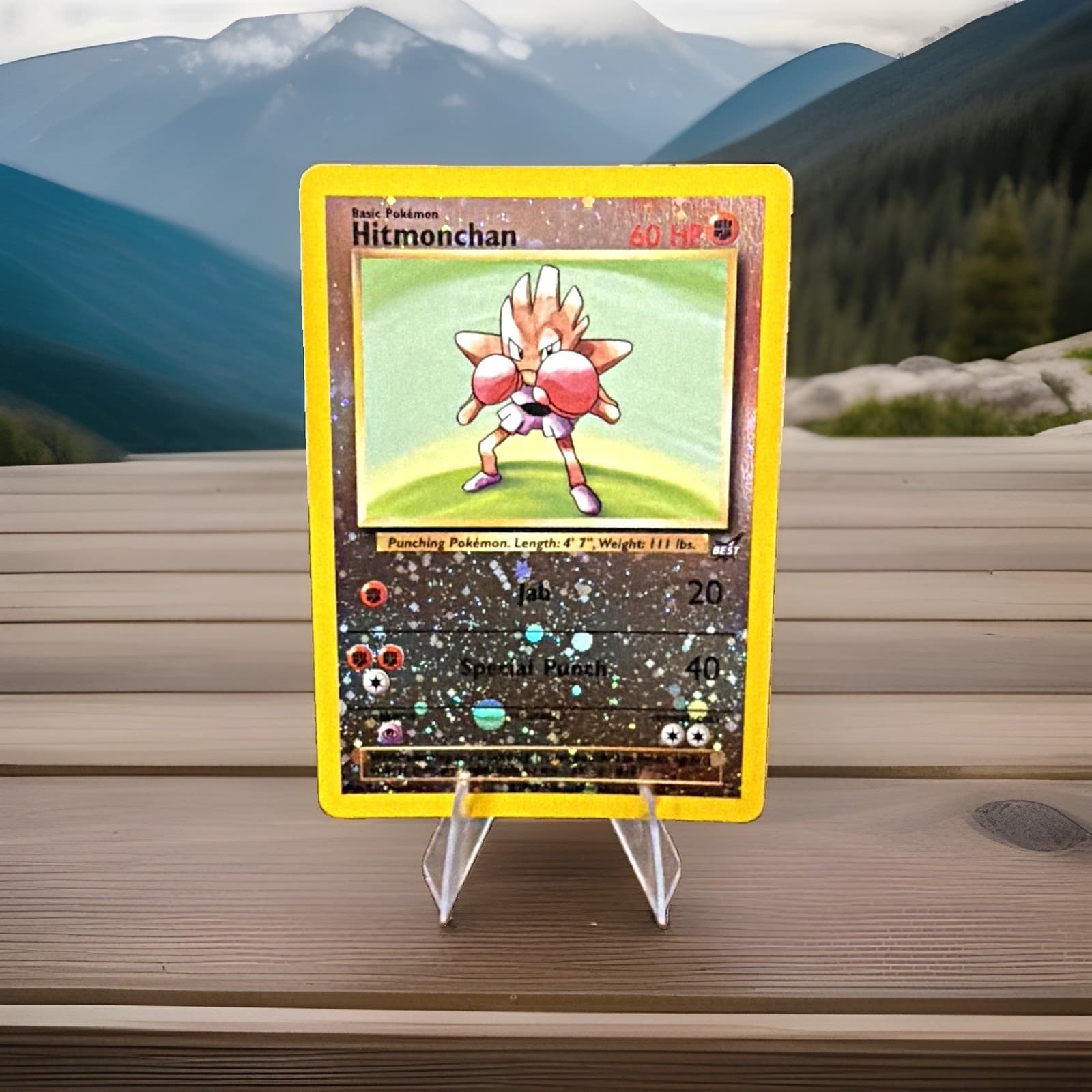 Pokemon TCG Hitmonchan #2 Best of Game Promo Holo English 2002 reverse holo