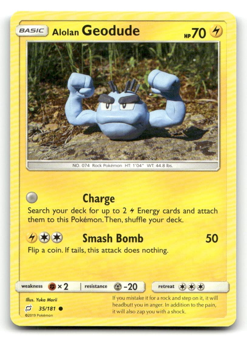 Alolan Geodude (35) SM - Team Up 35/181 LP Pokemon