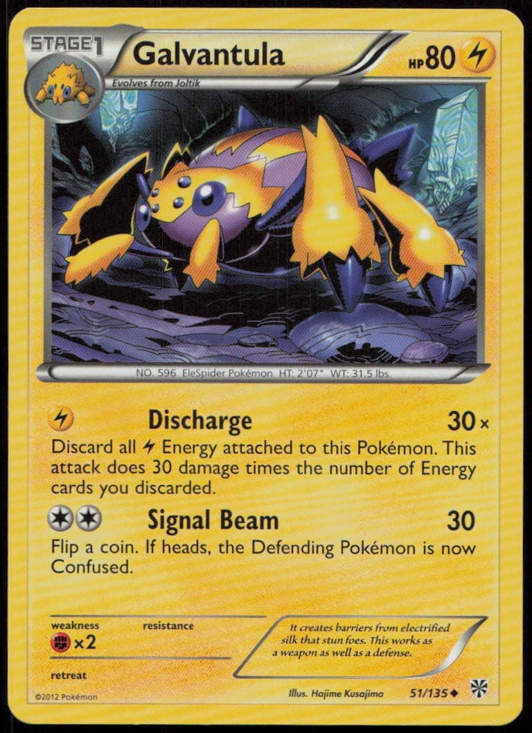 Galvantula 51/135 LP Plasma Storm Uncommon Pokemon