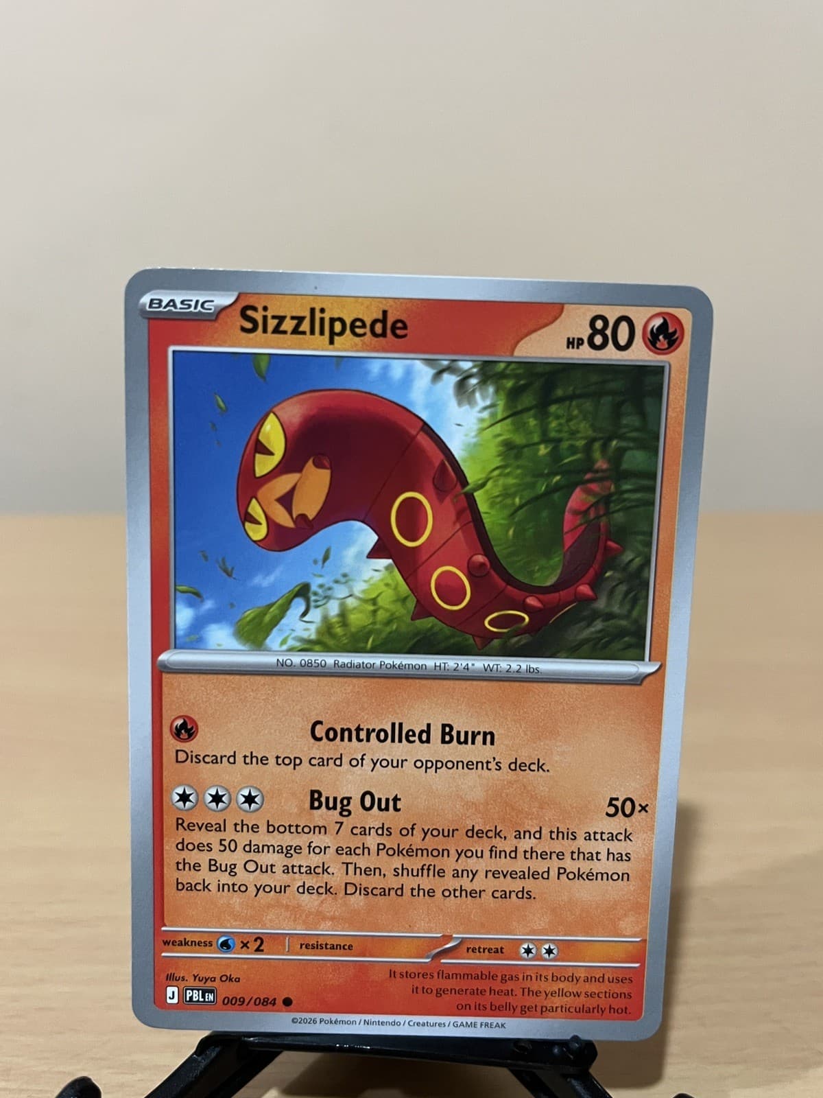 Sizzlipede 009/084 Common Pitch Black Pokemon Near Mint