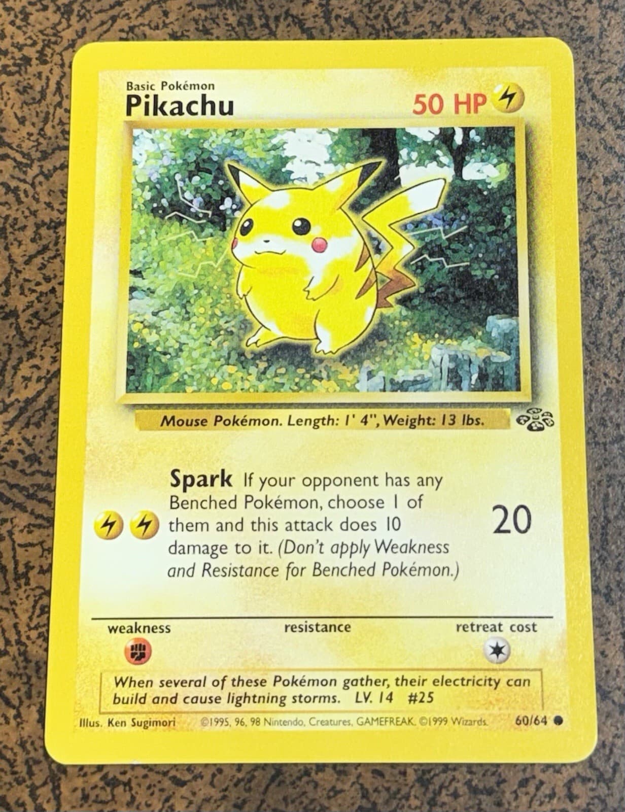 Pikachu 60/64 Jungle Common Pokémon Card