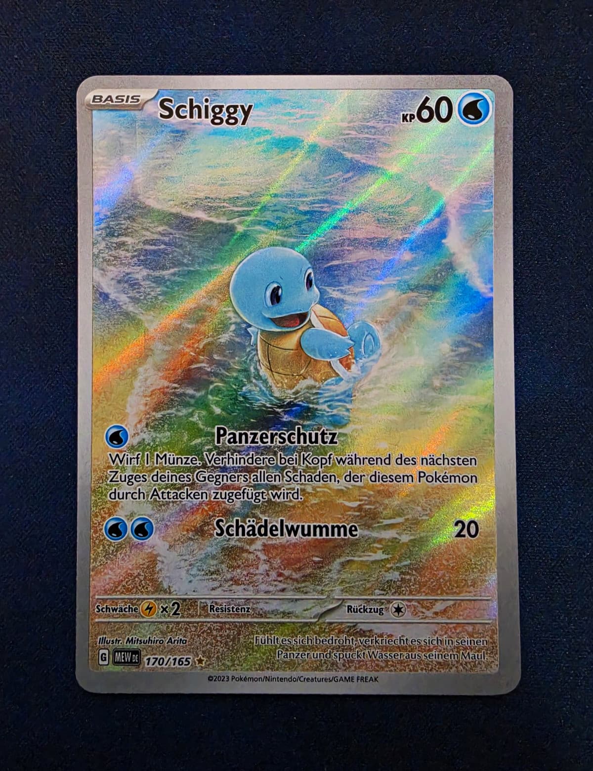 Pokemon TCG Schiggy 170/165 151 Holo Illustration Rare DE 60 KP