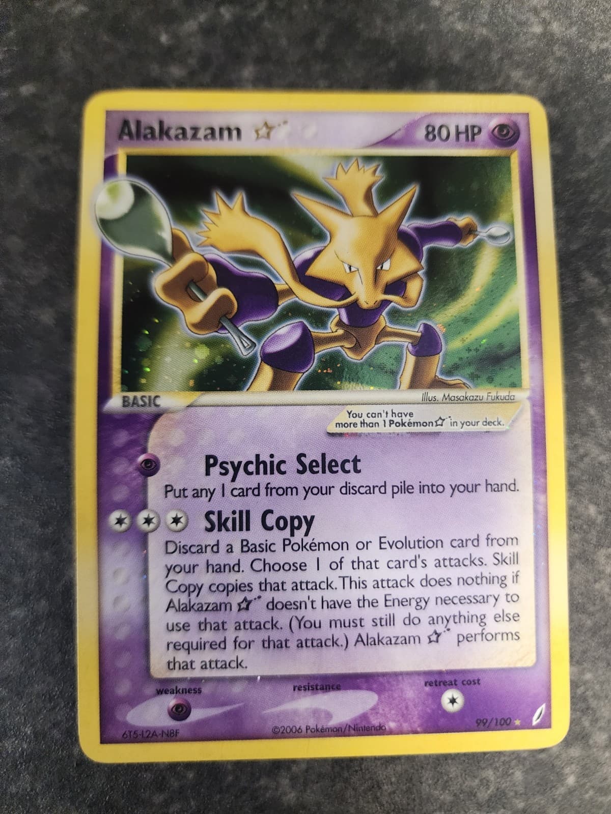 Alakazam Star 99/100 EX Crystal Guardians Holo