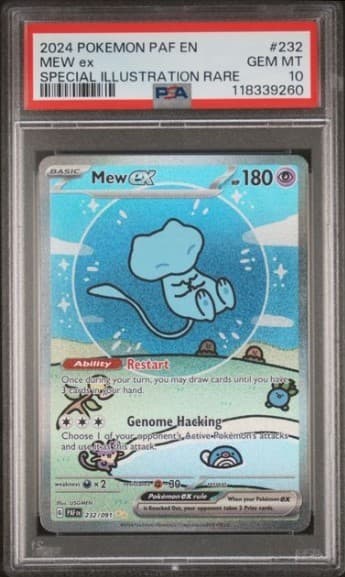 2024 POKEMON PAF EN-PALDEAN FATES SPECIAL ILLUSTRATION RARE #232 MEW EX PSA 10