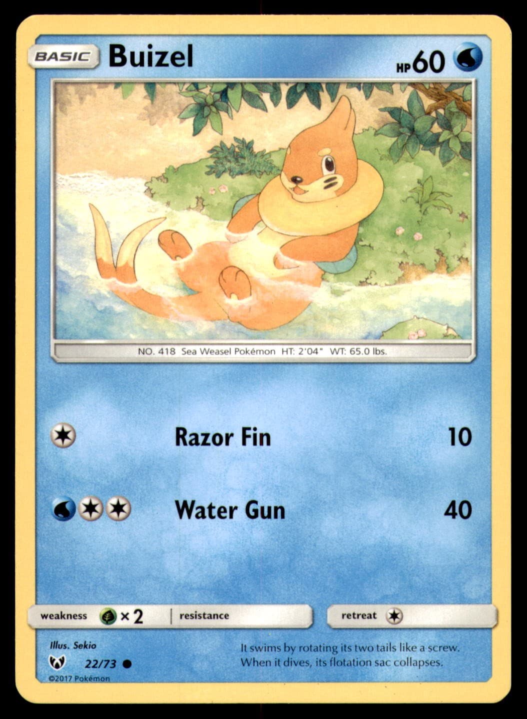 Buizel 22/73 Shining Legends 2017 Sekio