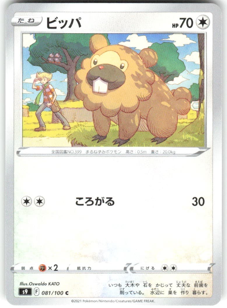 Bidoof 081/100 Star Birth s9 NM Pokemon Card TCG Japanese