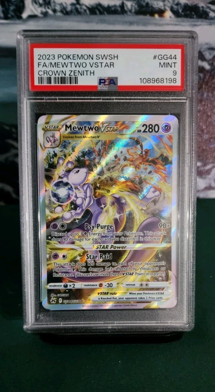 Mewtwo VSTAR GG44/GG70 Crown Zenith Galarian Gallery Holo Pokemon SWSH12 PSA 9