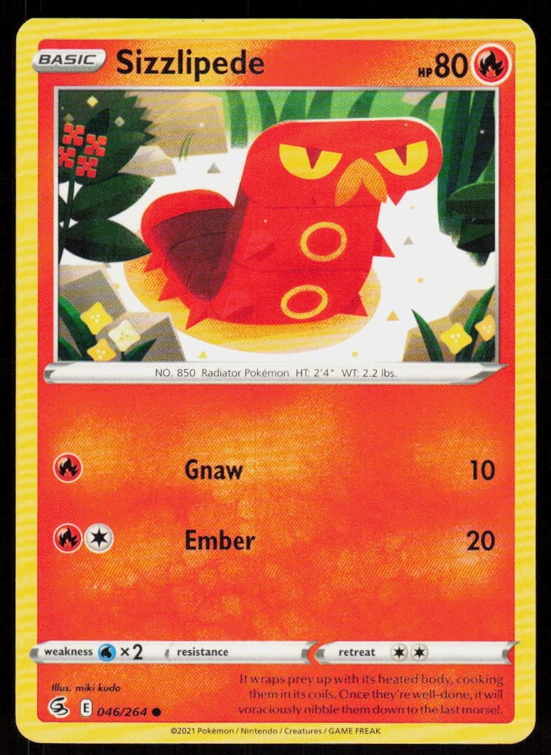 Sizzlipede 046/264 Common Fusion Strike Pokemon Lightly Played