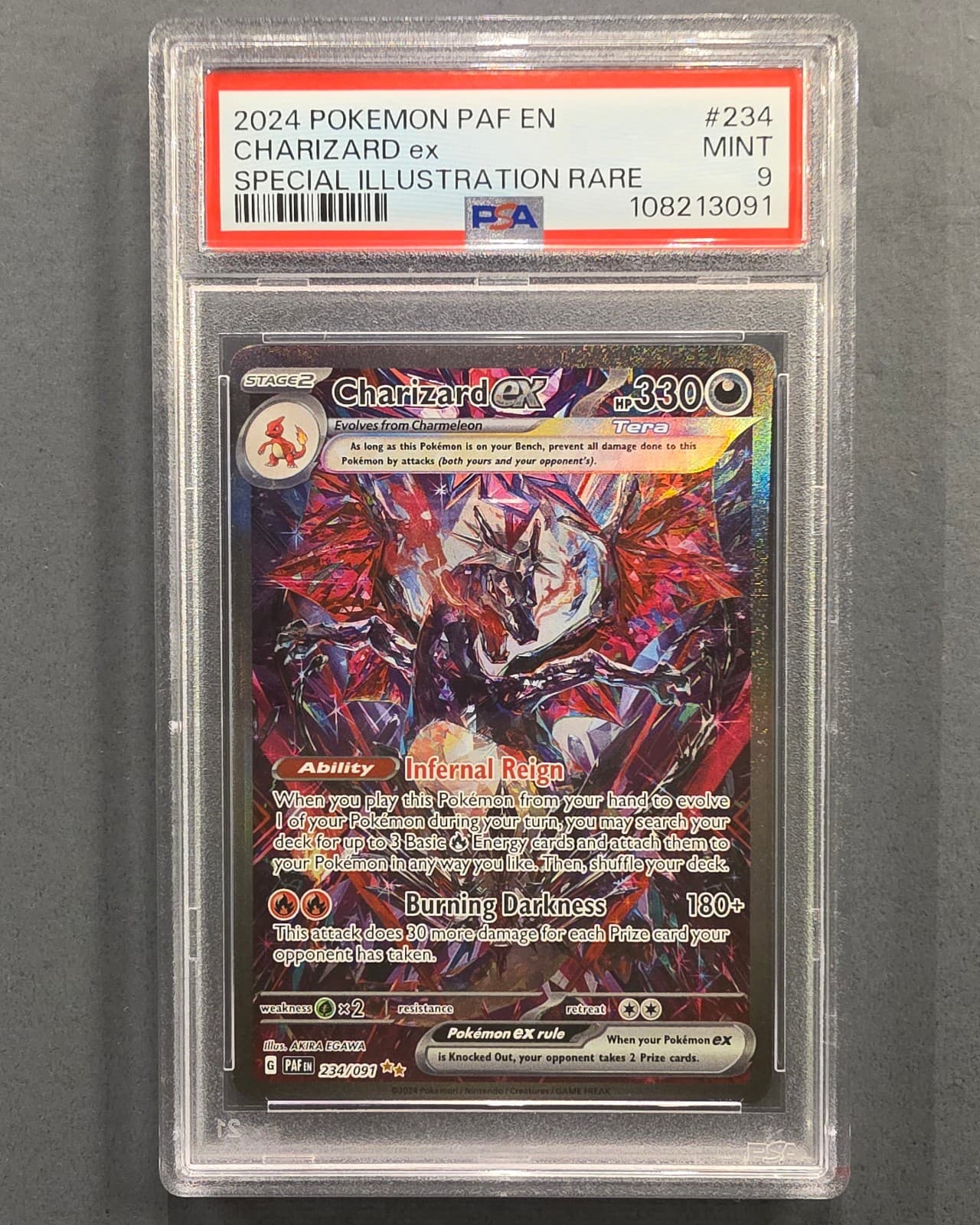 Charizard ex 234/091 SV: Paldean Fates Holo - Pokemon - PSA 9