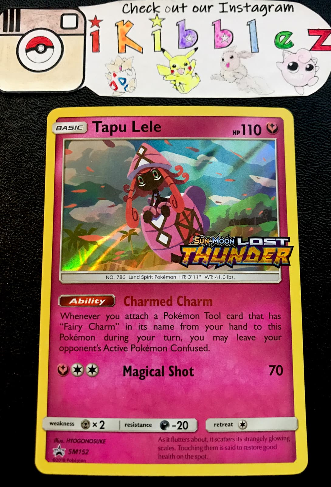 Tapu Lele SM152 NM Holo Fairy Aisle Pokemon Card!