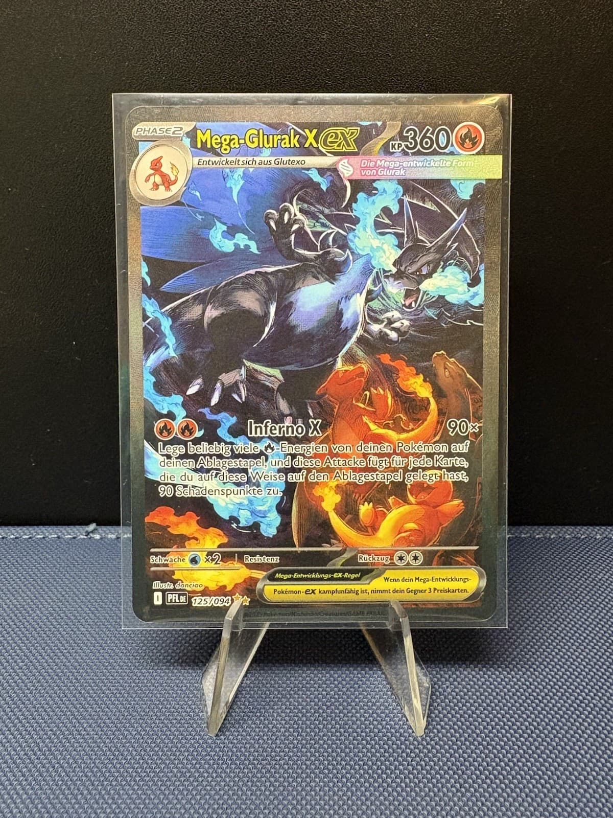 Mega Glurak x EX 125/094: Fatale Flammen Deutsch Near Mint sehr clean 