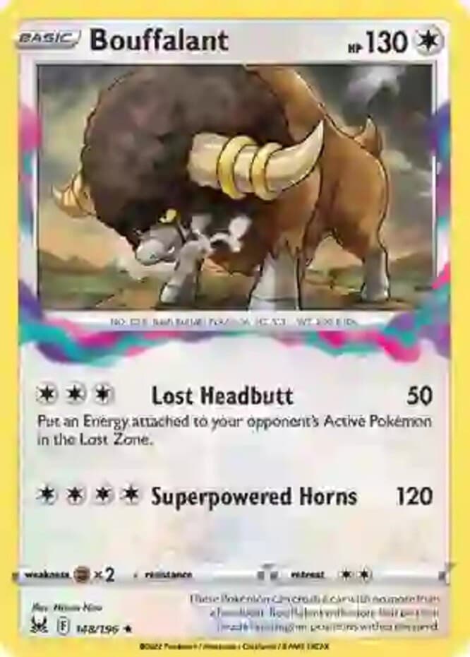 Bouffalant - 148/196 - Rare (Near Mint) Lost Origin - Colorless Pokémon