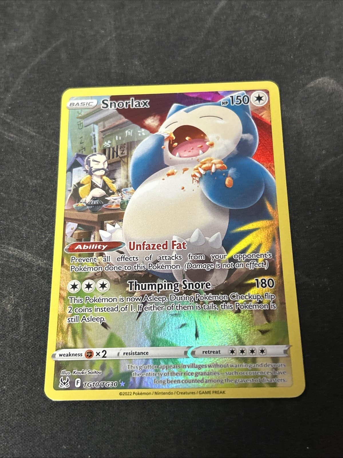 Snorlax TG10/TG30 - Lost Origin Trainer Gallery Holo Ultra Rare Eng 2022