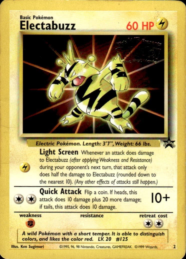 Electabuzz 2 Promo Wizards Black Star Promos Moderately Played