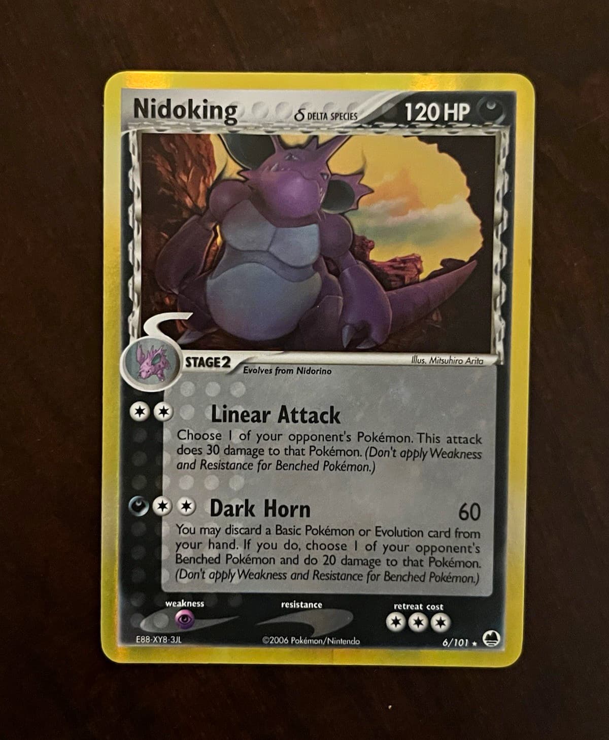 Pokémon Nidoking 6/101 EX Dragon Frontiers Delta Species Holo Rare 120 HP Eng
