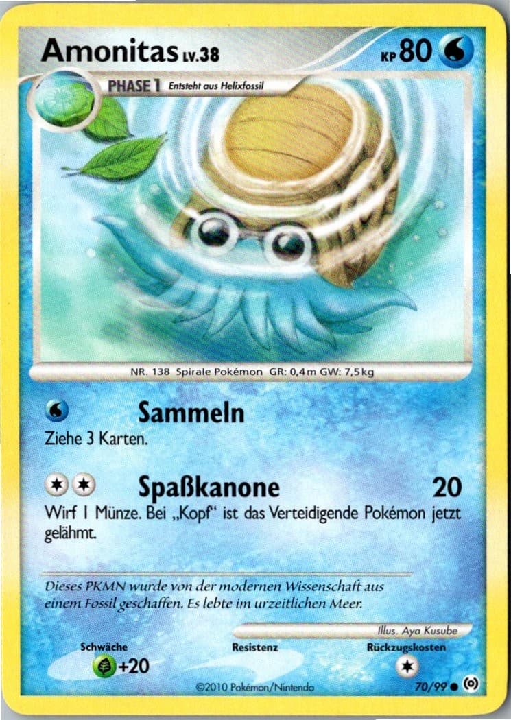 Pokemon Amonitas 70/99 Arceus Deutsch