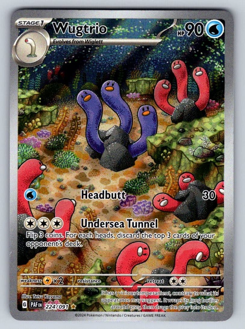 WUGTRIO 224/091 PALDEAN FATES HOLO