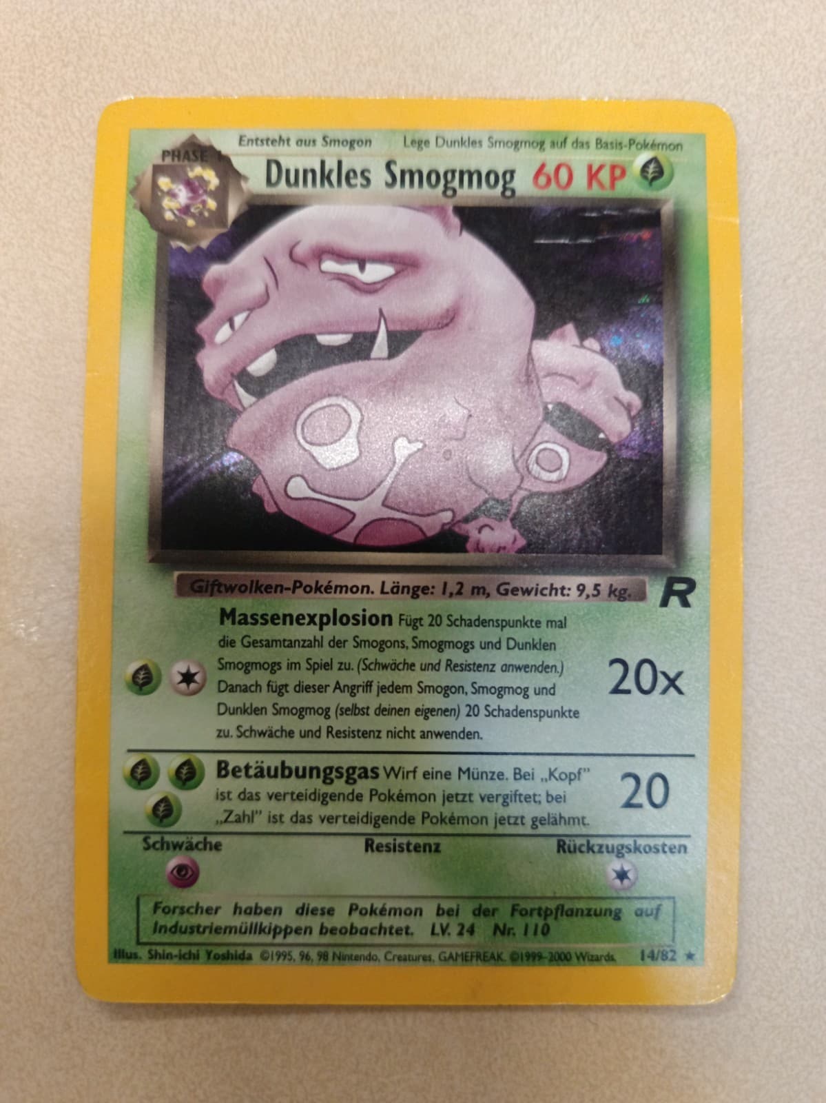 Dunkles Smogmog Holo Team Rocket 14/82 deutsch gebraucht