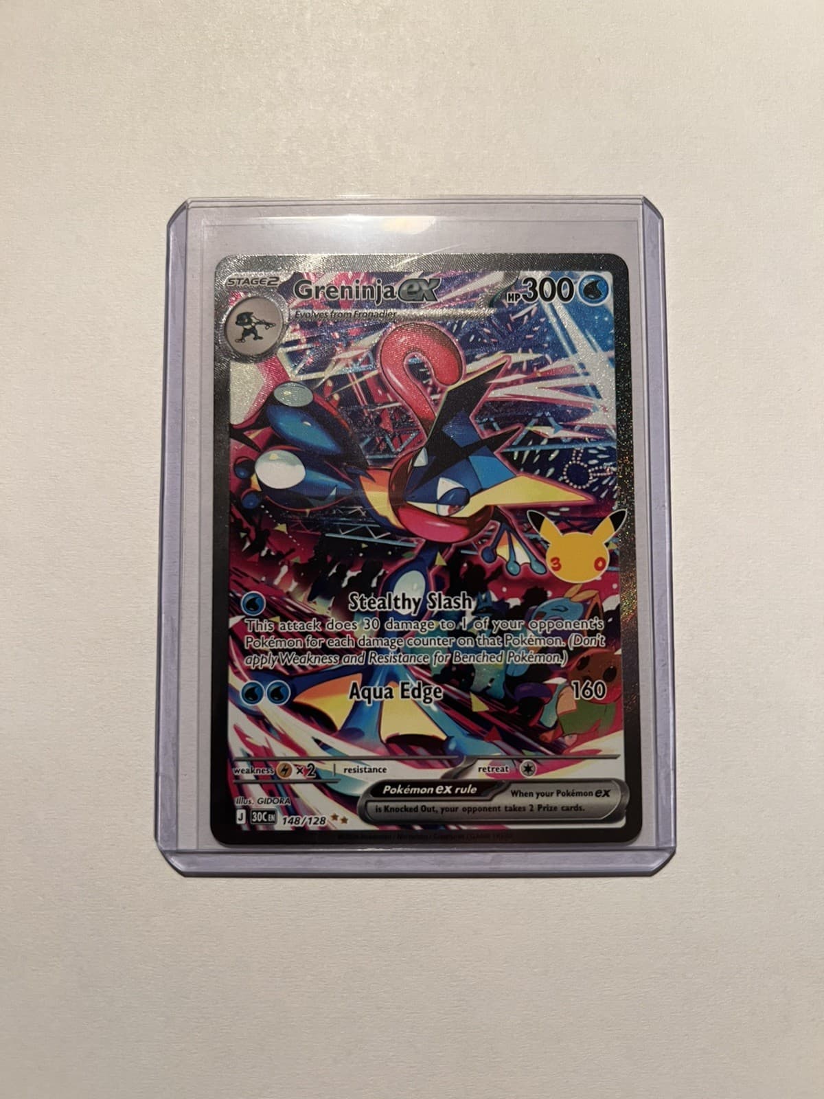 Pokemon 30th Anniversary Celebration Greninja EX 148/128 SIR TCG Card