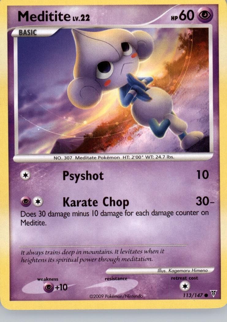 MEDITITE 113/147 SUPREME VICTORS POKEMON LP