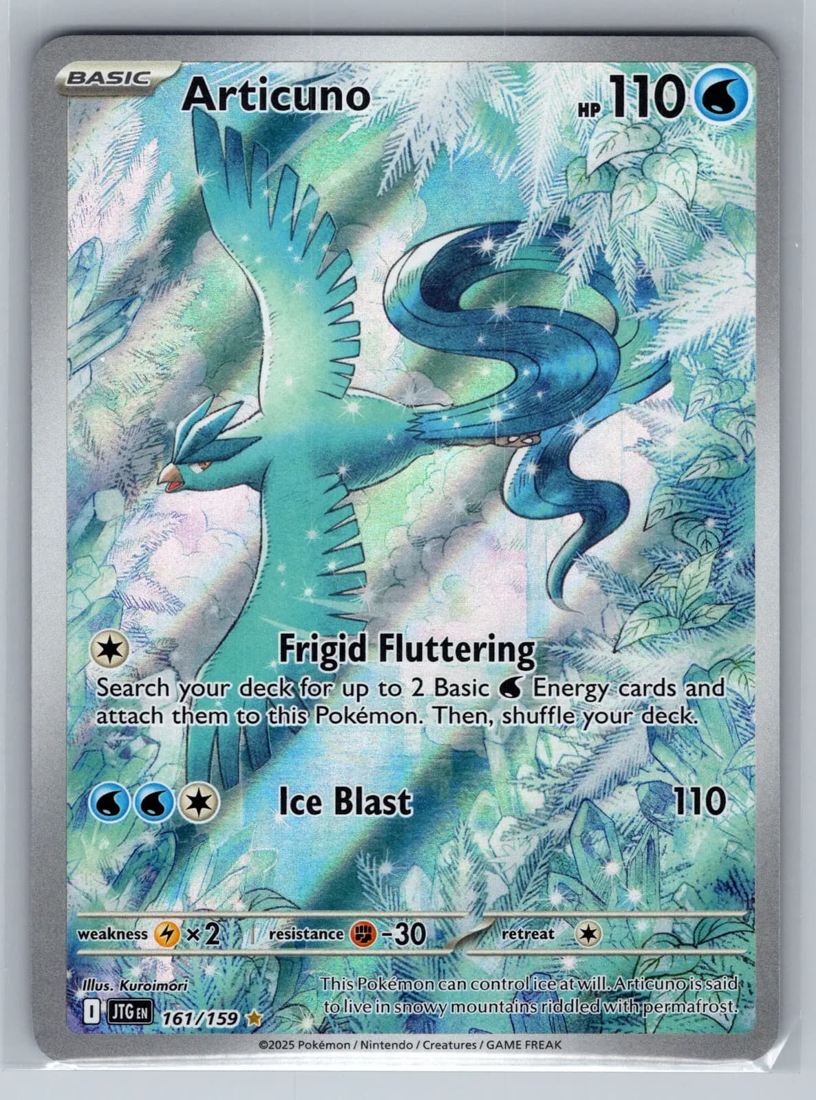 Pokemon 2025 Journey Together Articuno #161/159 Secret Rare — photo 1 of 2