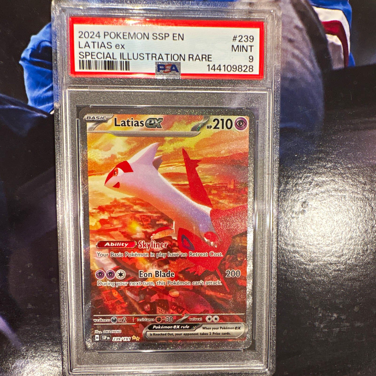 The Pokémon Company Latias ex Sv08 Surging Sparks 239/191 SIR Holo EN PSA 9