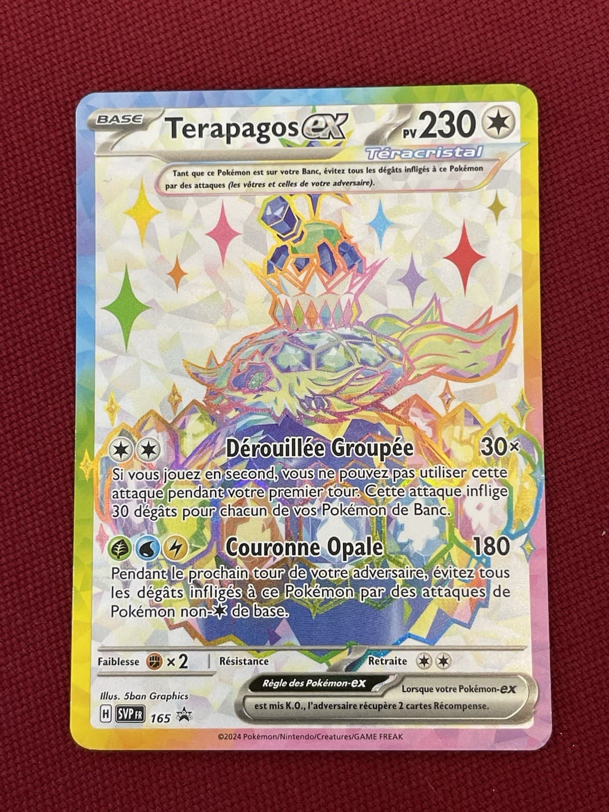 Carte Pokémon Terapagos EX 165 SVP Black Star Promos - Neuf FR