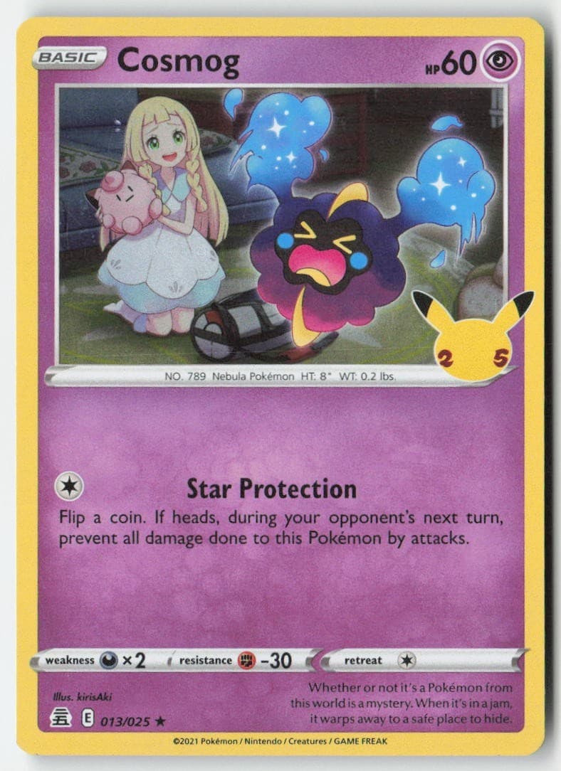 Cosmog 13/25 Rare MP Holo - Celebrations