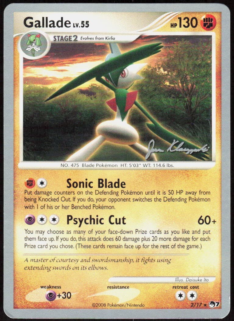 Gallade 2/17 Rare POP Series 7 Pokemon Holo Near Mint