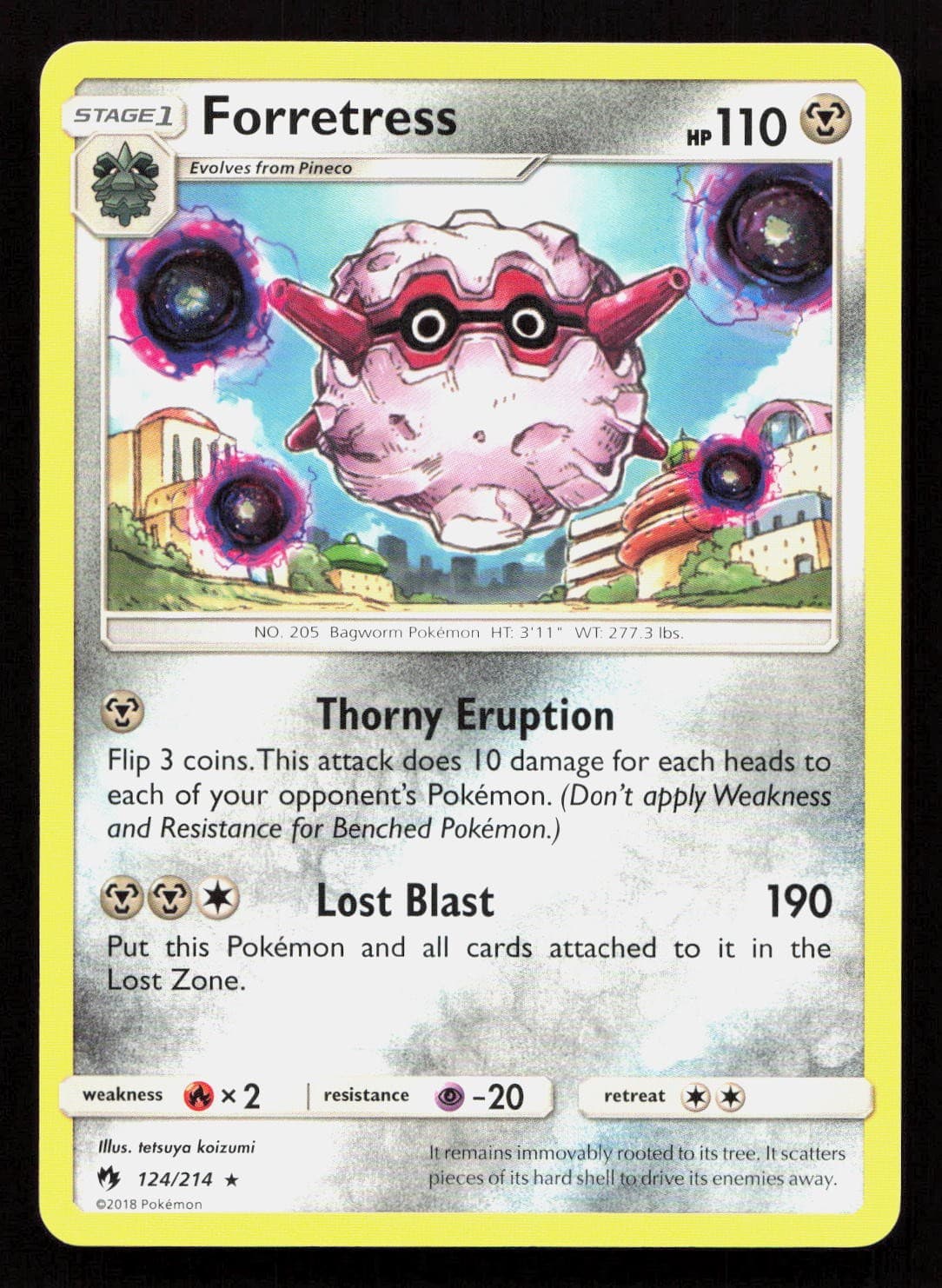 FORRETRESS 124/214 Pokemon LOST THUNDER
