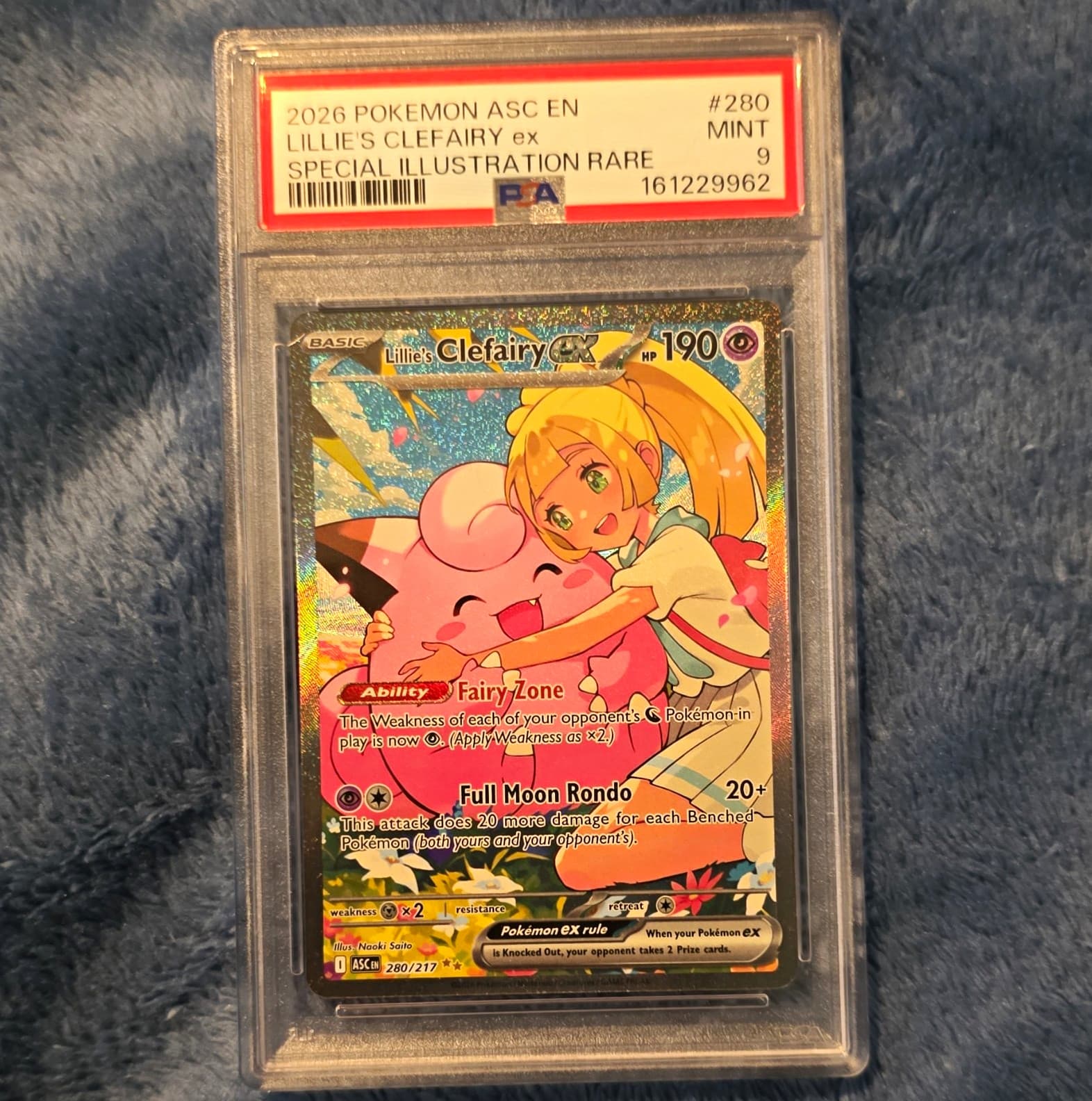 Pokemon TCG Me: Ascended Heroes Lillie's Clefairy ex 280/217 SIR PSA 9 EN